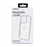 Celly iPhone 16 Pro Deksel GELSKINMAG MagSafe Klar Hvit