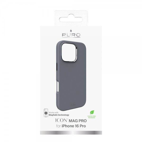 Puro iPhone 16 Pro Deksel ICON Mag Pro Grå