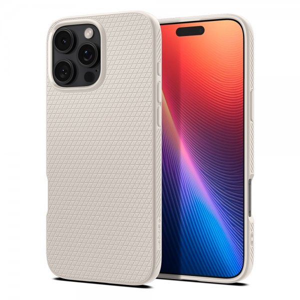 Spigen iPhone 16 Pro Deksel Liquid Air Natural Titanium