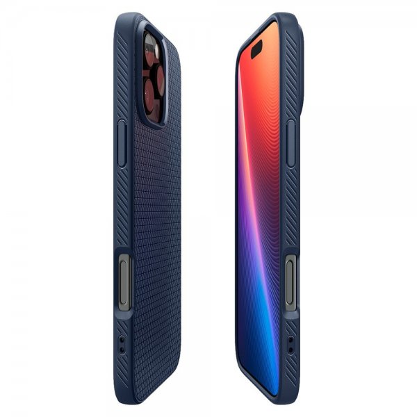 Spigen iPhone 16 Pro Deksel Liquid Air Navy Blue