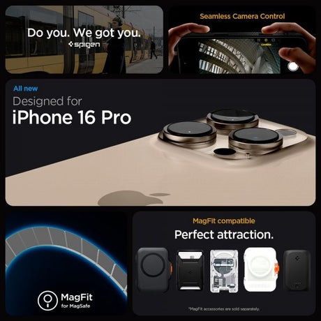 Spigen iPhone 16 Pro Deksel Liquid Air T MagFit Matte Black
