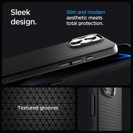 Spigen iPhone 16 Pro Deksel Liquid Air T MagFit Matte Black
