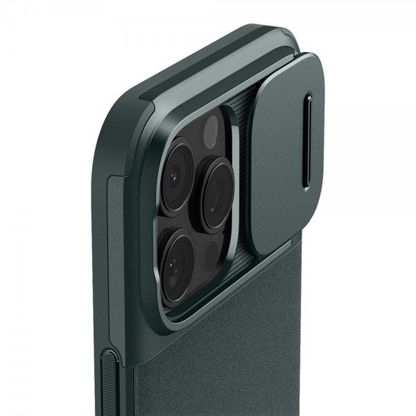Spigen iPhone 16 Pro Deksel Optik Armor MagFit Abyss Green