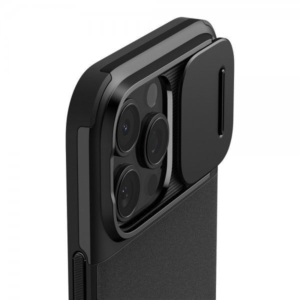 Spigen iPhone 16 Pro Deksel Optik Armor MagFit Svart