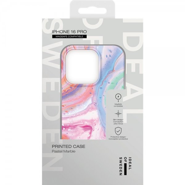 Ideal of Sweden iPhone 16 Pro Deksel Printed Case MagSafe Pastel Marble