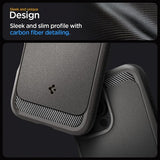 Spigen iPhone 16 Pro Deksel Rugged Armor MagFit Grå