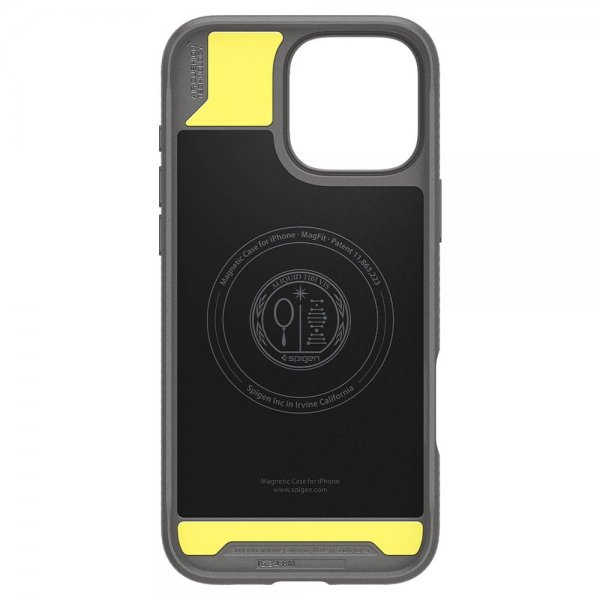 Spigen iPhone 16 Pro Deksel Rugged Armor MagFit Grå