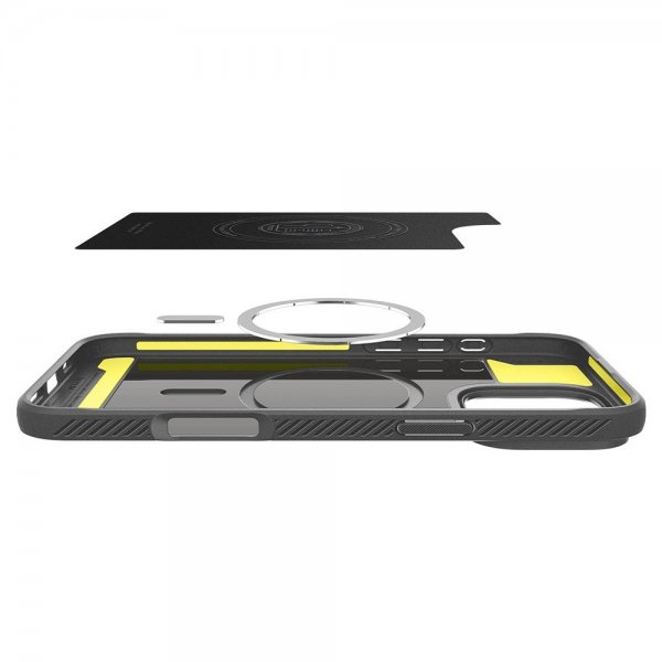 Spigen iPhone 16 Pro Deksel Rugged Armor MagFit Grå