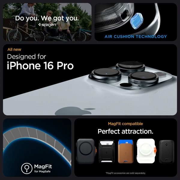 Spigen iPhone 16 Pro Deksel Rugged Armor MagFit Grå