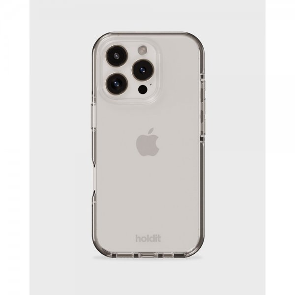holdit iPhone 16 Pro Deksel Seethru Hvit