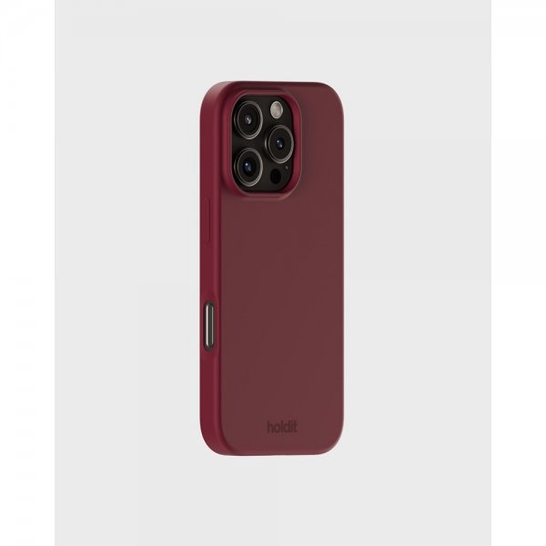 holdit iPhone 16 Pro Deksel Silikon Red Velvet