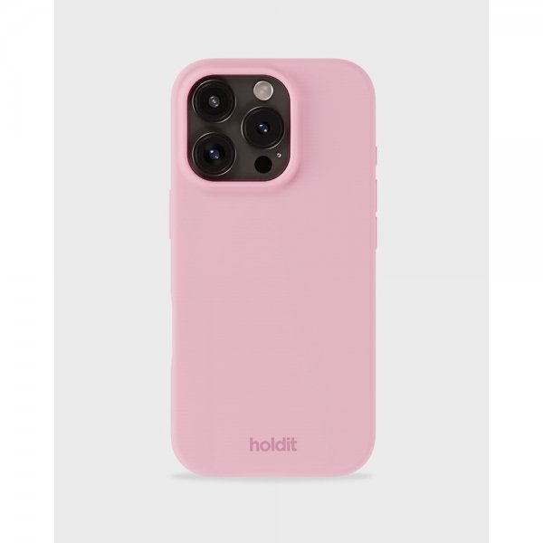 holdit iPhone 16 Pro Deksel Silikon Rosa