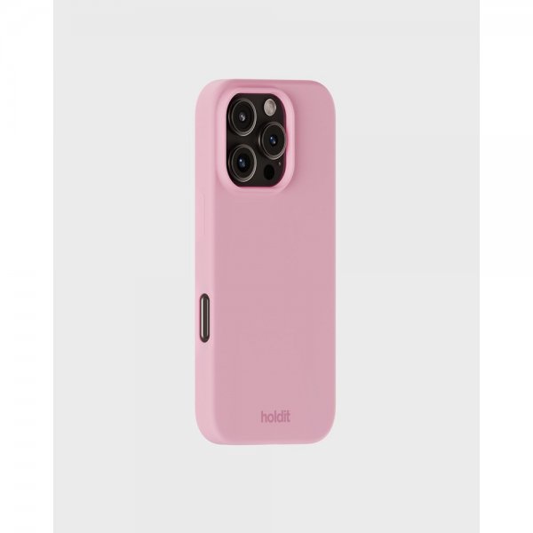 holdit iPhone 16 Pro Deksel Silikon Rosa