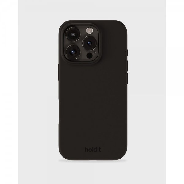 holdit iPhone 16 Pro Deksel Silikon Svart