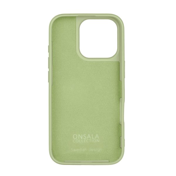 Onsala iPhone 16 Pro Deksel Silicone Touch Lime