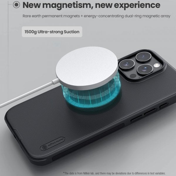Nillkin iPhone 16 Pro Deksel Super Frosted Shield Pro MagSafe Svart