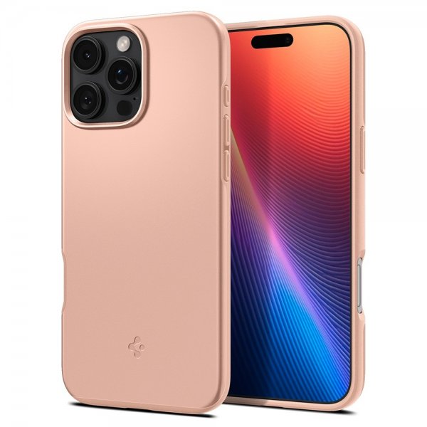 Spigen iPhone 16 Pro Deksel Thin Fit MagFit Rose Titanium
