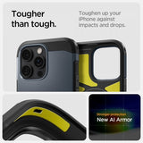 Spigen iPhone 16 Pro Deksel Tough Armor MagFit Metal Slate