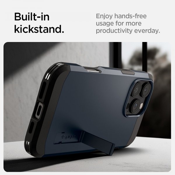 Spigen iPhone 16 Pro Deksel Tough Armor MagFit Metal Slate