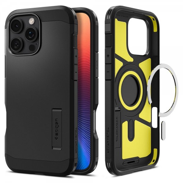 Spigen iPhone 16 Pro Deksel Tough Armor MagFit Svart