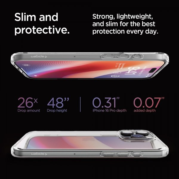 Spigen iPhone 16 Pro Deksel Ultra Hybrid Crystal Clear