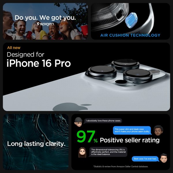 Spigen iPhone 16 Pro Deksel Ultra Hybrid Frost Clear