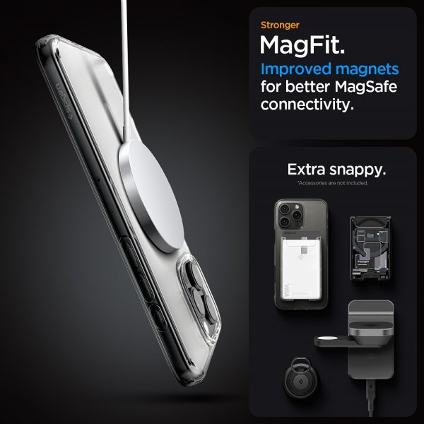 Spigen iPhone 16 Pro Deksel Ultra Hybrid MagFit Frost Clear
