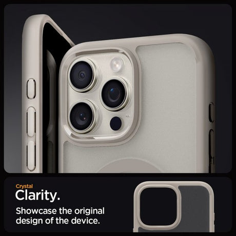 Spigen iPhone 16 Pro Deksel Ultra Hybrid MagFit Frost Natural Titanium