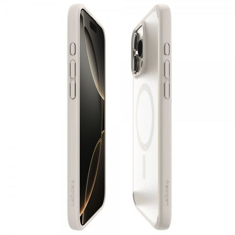 Spigen iPhone 16 Pro Deksel Ultra Hybrid MagFit Frost Natural Titanium