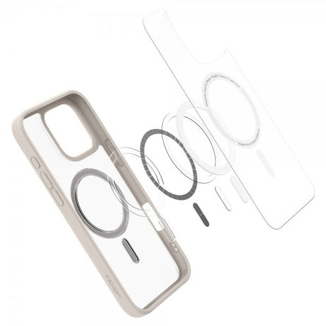 Spigen iPhone 16 Pro Deksel Ultra Hybrid MagFit Frost Natural Titanium