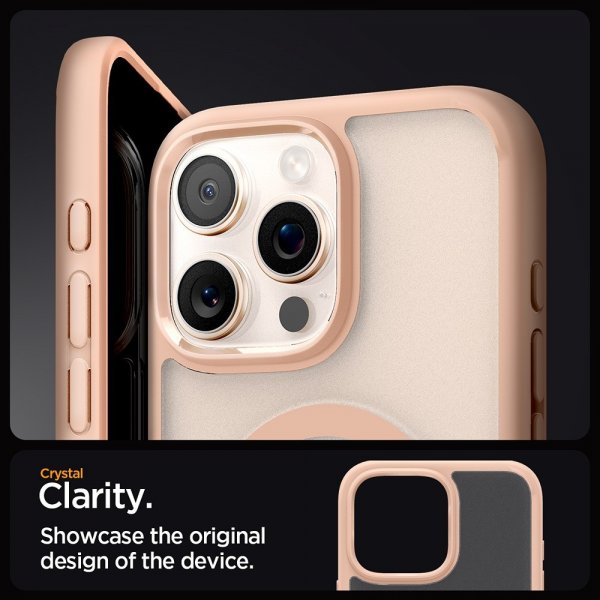 Spigen iPhone 16 Pro Deksel Ultra Hybrid MagFit Frost Rose Titanium