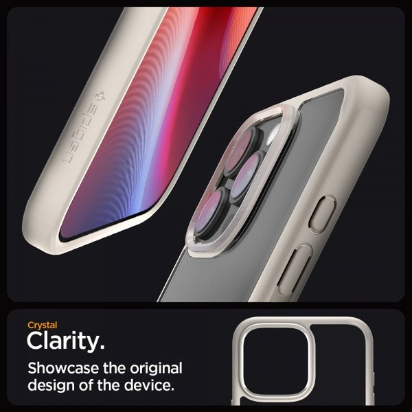 Spigen iPhone 16 Pro Deksel Ultra Hybrid Natural Titanium