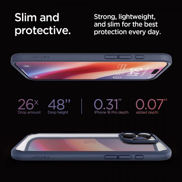 Spigen iPhone 16 Pro Deksel Ultra Hybrid Navy Blue