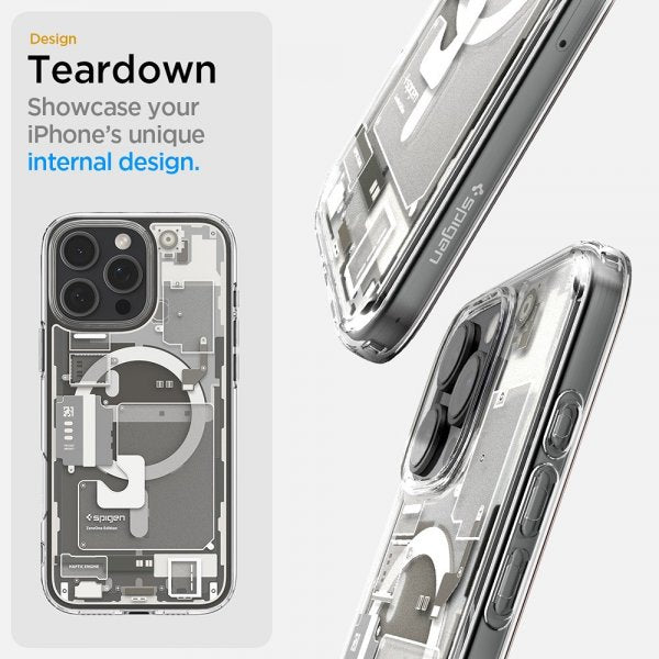Spigen iPhone 16 Pro Deksel Ultra Hybrid Zero One MagFit Natural Titanium