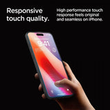 Spigen iPhone 16 Pro/iPhone 17/17 Pro Skjermbeskytter GLAS.tR EZ Fit 2-pakning