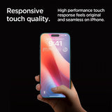 Spigen iPhone 16 Pro/iPhone 17/17 Pro Skjermbeskytter GLAS.tR EZ Fit Privacy 2-pakning