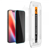 Spigen iPhone 16 Pro/iPhone 17/17 Pro Skjermbeskytter GLAS.tR EZ Fit Privacy 2-pakning