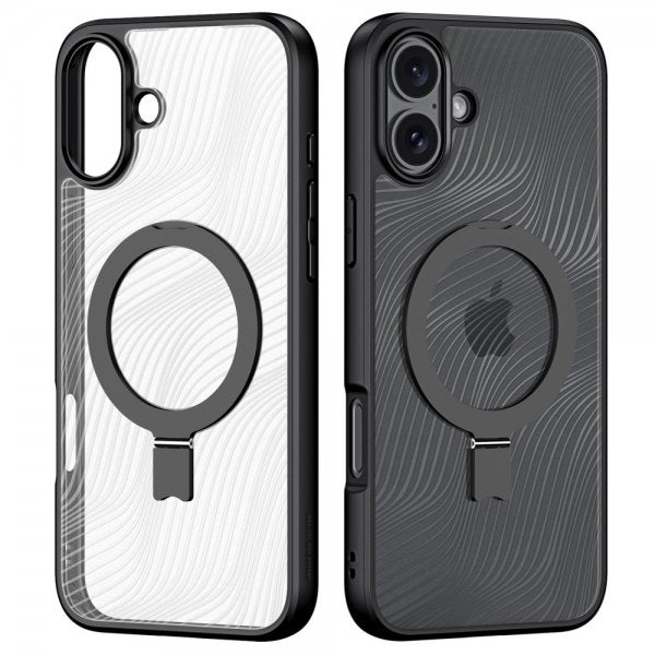 Dux Ducis iPhone 16 Deksel Aimo Series MagSafe Kickstand Svart