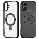 Dux Ducis iPhone 16 Deksel Aimo Series MagSafe Kickstand Svart