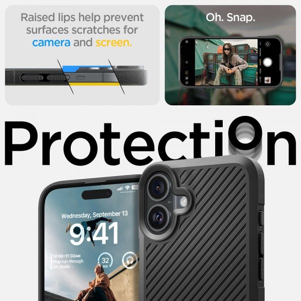 Spigen iPhone 16 Deksel Core Armor Matte Black