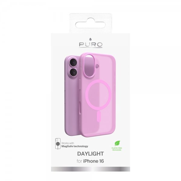 Puro iPhone 16 Deksel Daylight MagSafe Rosa
