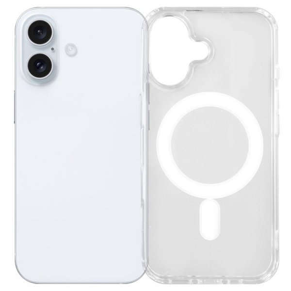 Nordic Covers iPhone 16 Deksel Feather Series MagSafe Transparent