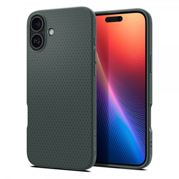 Spigen iPhone 16 Deksel Liquid Air Abyss Green