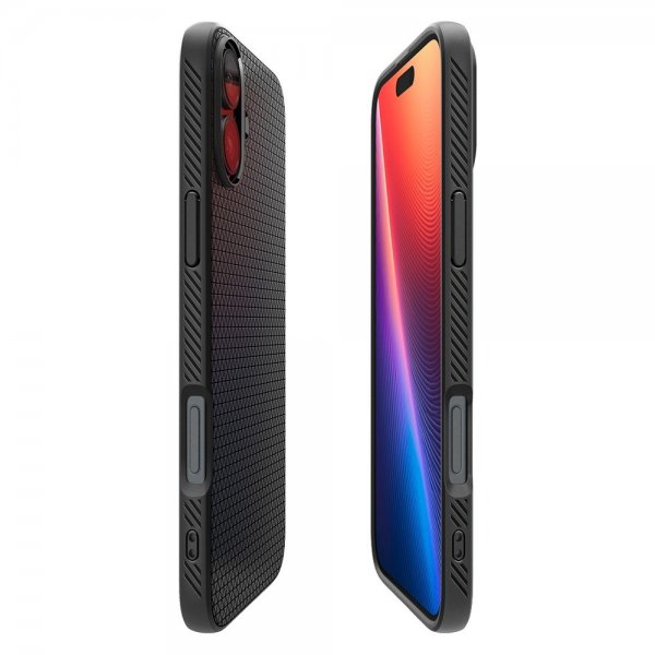 Spigen iPhone 16 Deksel Liquid Air Matte Black