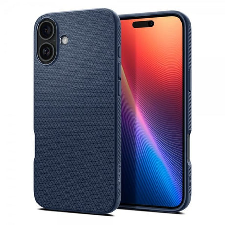 Spigen iPhone 16 Deksel Liquid Air Navy Blue