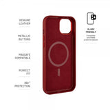 Fixed iPhone 16 Deksel MagLeather Rød