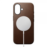 Nomad iPhone 16 Deksel Modern Leather Case Brun