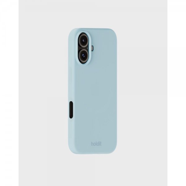 holdit iPhone 16 Deksel Silikon Mineral Blue