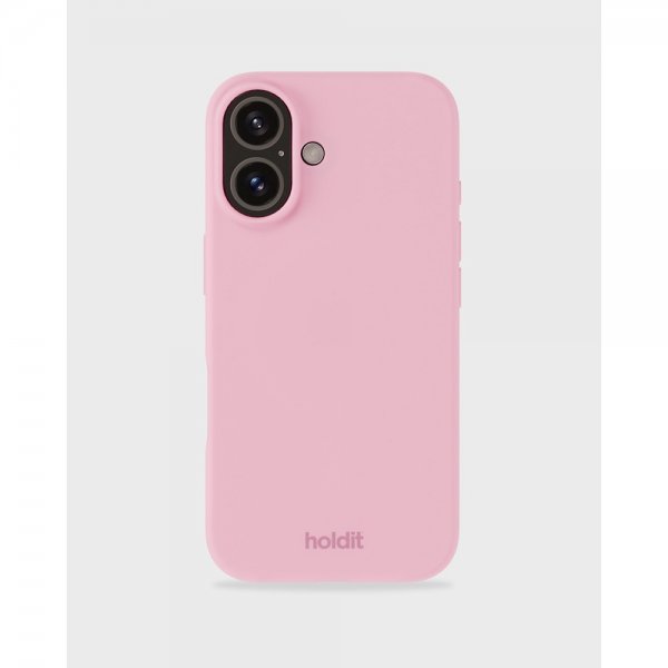 holdit iPhone 16 Deksel Silikon Rosa