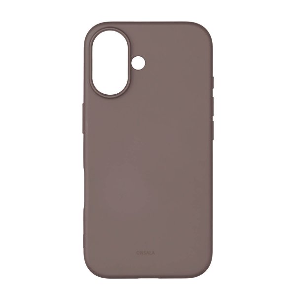 Onsala iPhone 16 Deksel Silicone Touch Chocolate